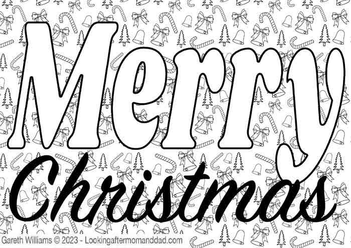 Merry Christmas 13 Coloring Page